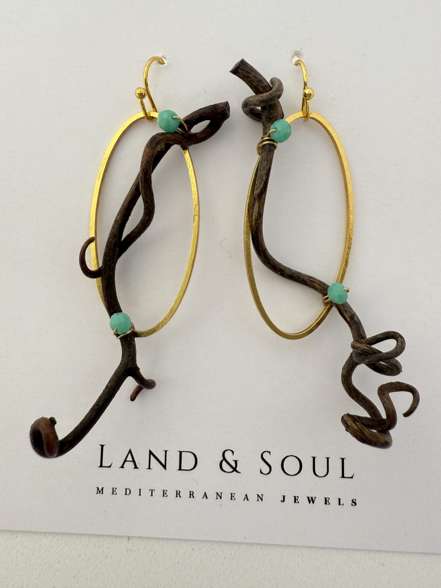 Pendientes Viña Turquesa Largos